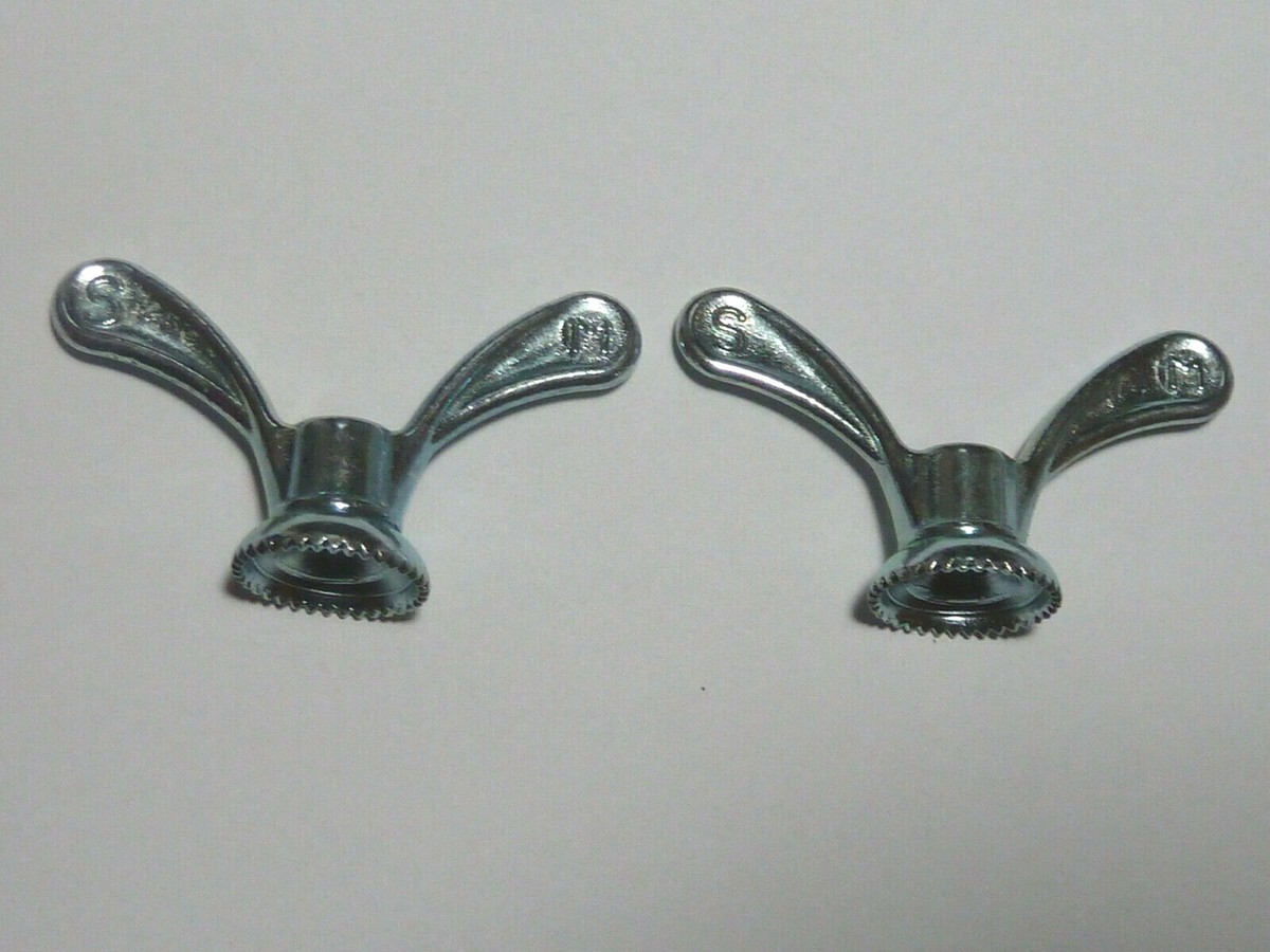 2 anciens Ecrous Papillon Velo Ancien Set Wing Nuts Brass 9