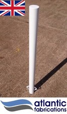 Steel  bollard, concrete in 76mm white, parking post security