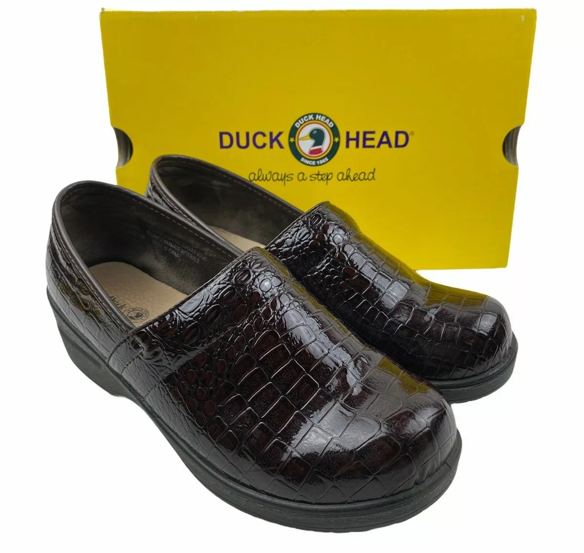 Duck head store shoes clogs
