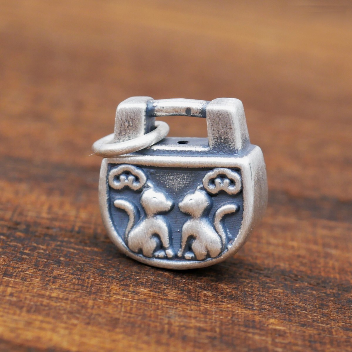 925 Sterling Silver Cute Cat Lock Pendant A5157 | eBay