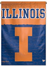 University of Illinois Fighting Illini "College Vault" Retro Premium BANNER Flag