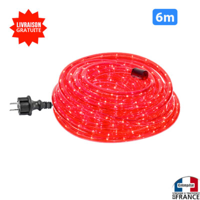 Guirlande lumineuse extérieure 20m LED rouges et flash, IP55 | Elume