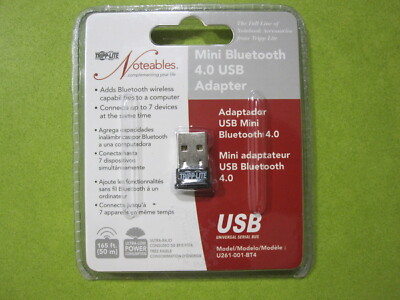 Tripp-Lite Mini Bluetooth 4.0 (Class 1) USB Adapter Connects Up to 7 Device