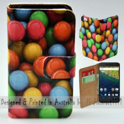 For Google Pixel Series Colourful Bubblegum Print Wallet Mobile Phone Case Cover