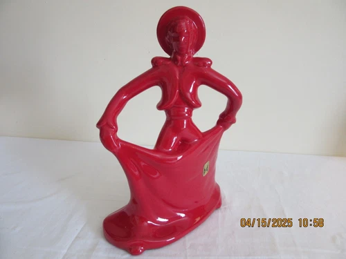 Vintage RED MATADOR 12" ROYAL HAEGER Mid-Century 1940-1950'S