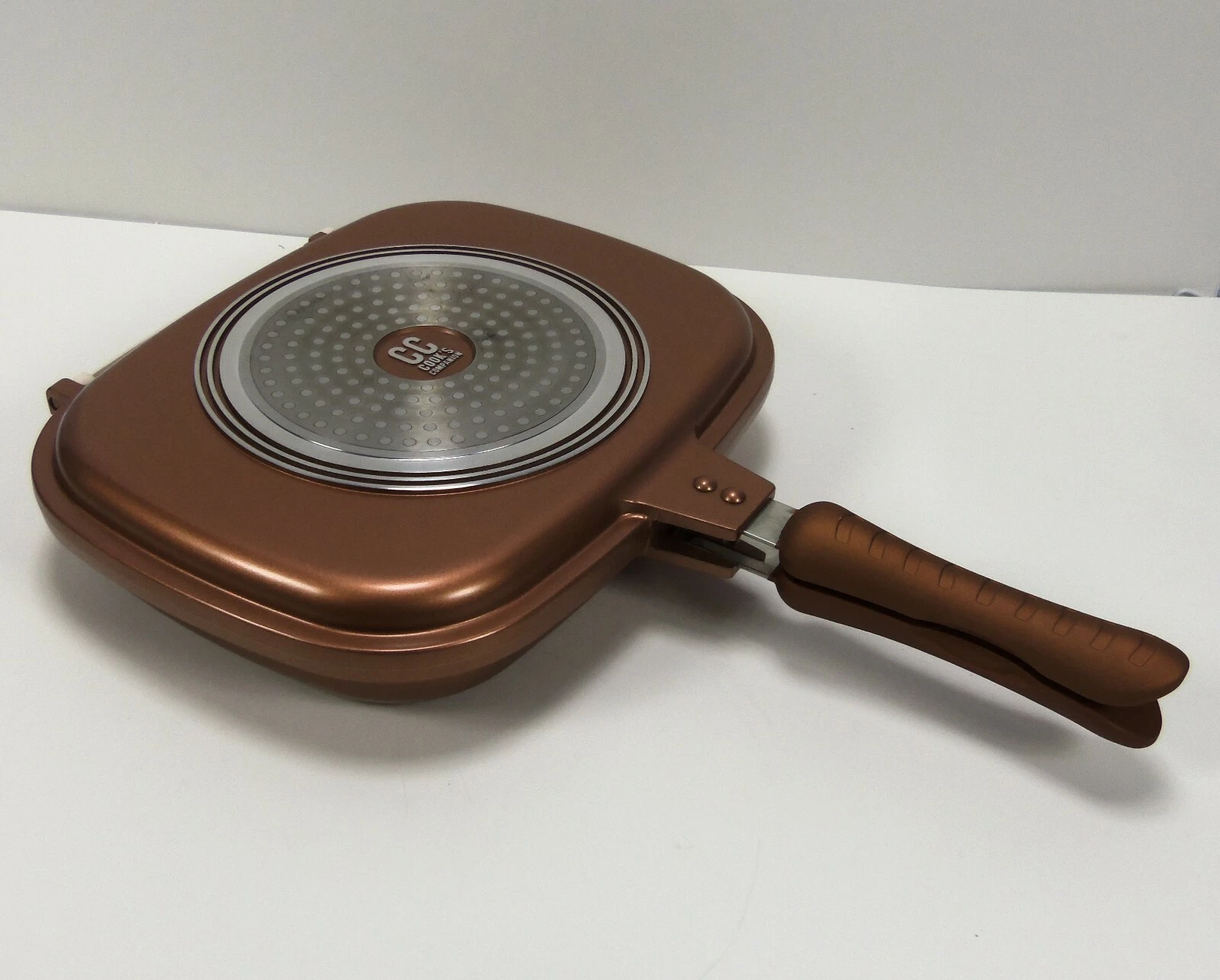 Cook's Companion Cast Aluminum Nonstick Versa Flip II Pan Copper Color