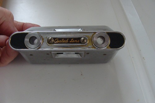 Vtg Sels 2.5 X Folding Binoculars Opera Glasses Silver-toned Case Coated Lenses - 第 4/4 張圖片