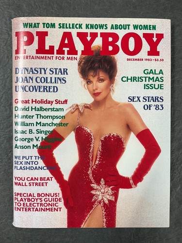 Playboy Magazine December 1983 Joan Collins Centerfold Intact Solid Condition