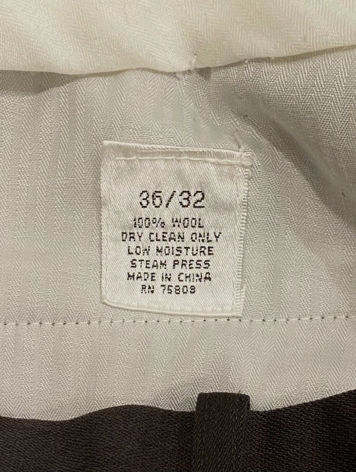 Pantalones de vestir Bachrach vintage de lana para hombre marrón cintura 32 y longitud 41 Foto 3 de 4