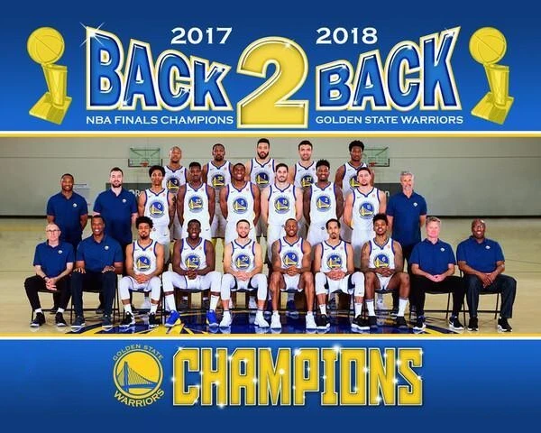 2017 18 GOLDEN STATE WARRIORS 8X10 TEAM PHOTO PICTURE BASKETBALL