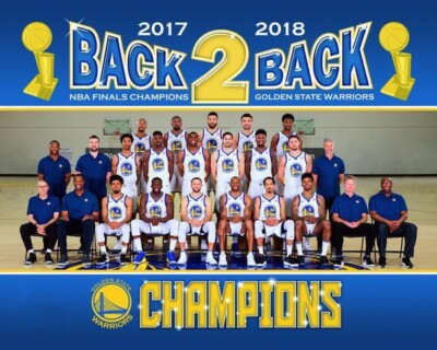 2017-18 GOLDEN STATE WARRIORS 8X10 TEAM PHOTO PICTURE BASKETBALL