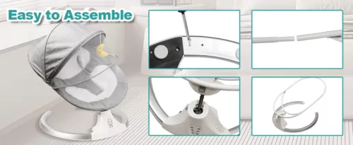 Bluetooth Electric Baby Swing Infant Cradle Bouncer Rocker Chair Music Remote UK - Picture 18 of 19