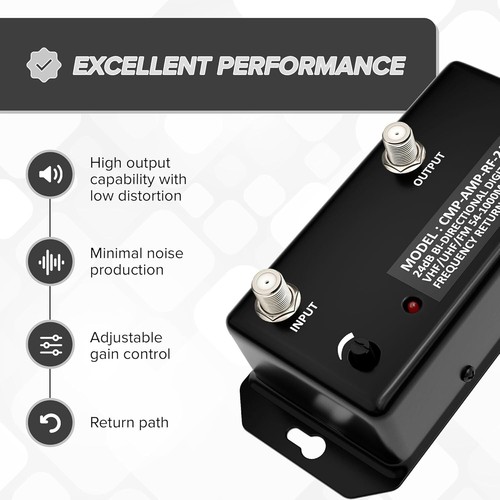Durable Digital TV Amplifier with Adjustable Gain - 1000 MHz Signal Enhancement - Picture 7 of 10