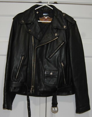 ジャケット・アウター HARLEY DAVIDSON vintage leather jacket Harley-Davidson® Men's Victory Sweep Vintage Leather Jacket, Black
