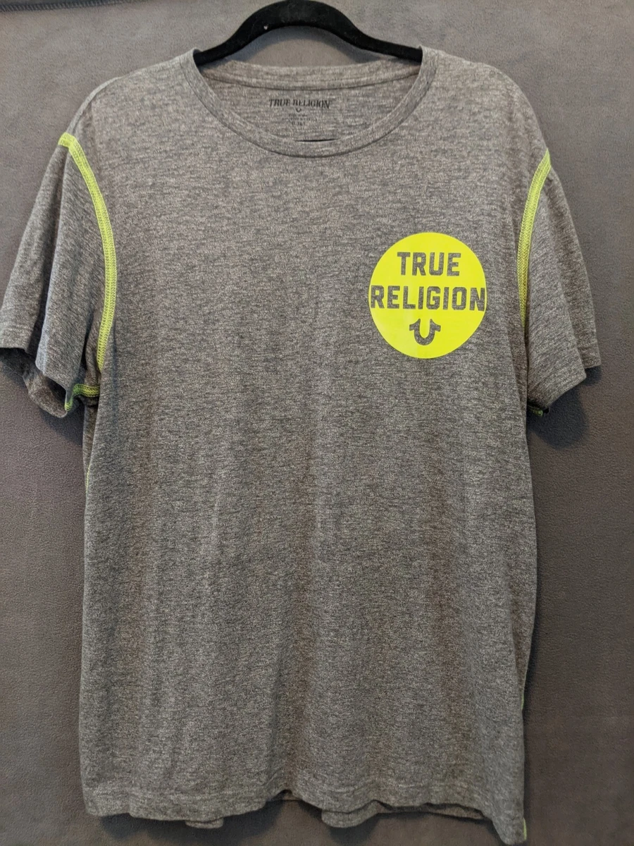 Neon green true religion shirt sales