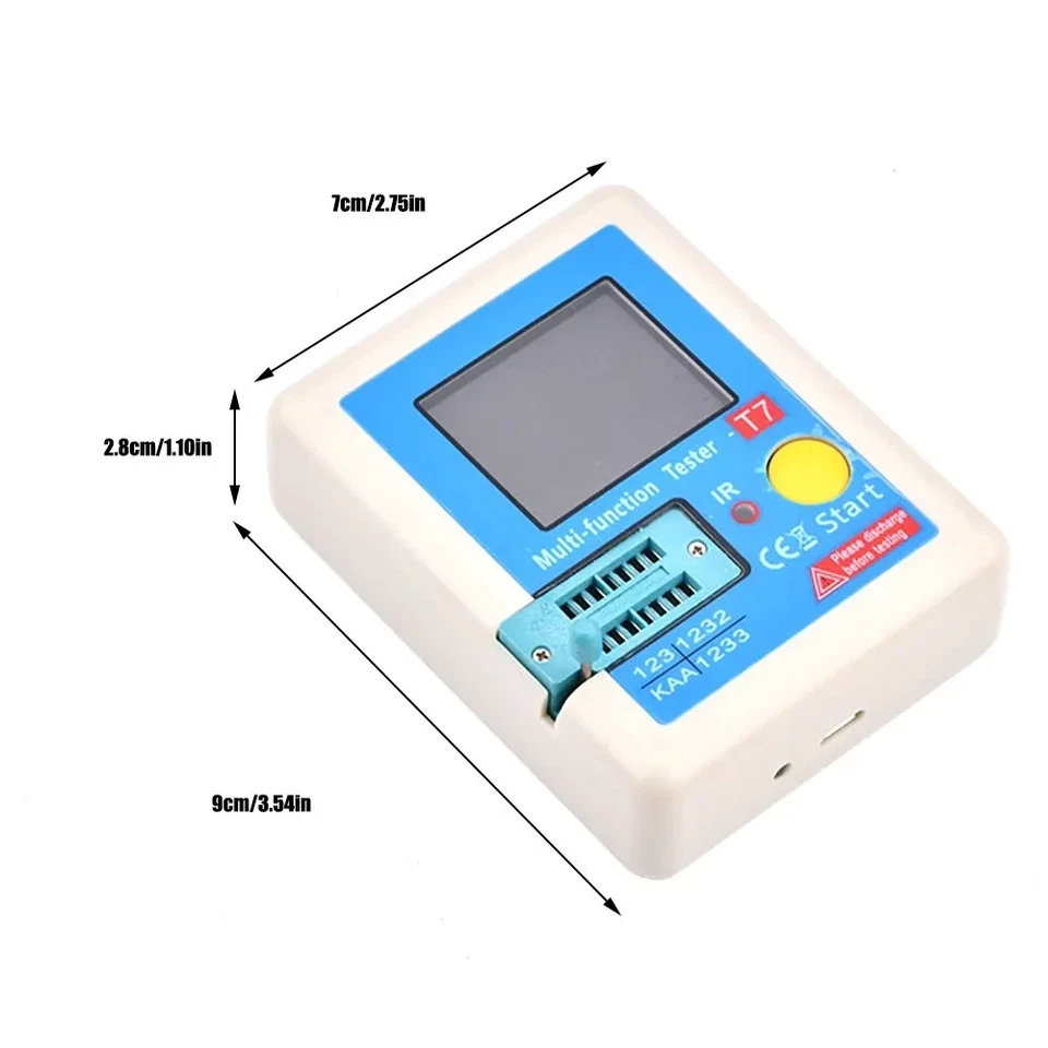 LCR-T7 Transistormessgerät TFT Transistor Tester für Kondensator Dioden M3I7 - Bild 2 von 4