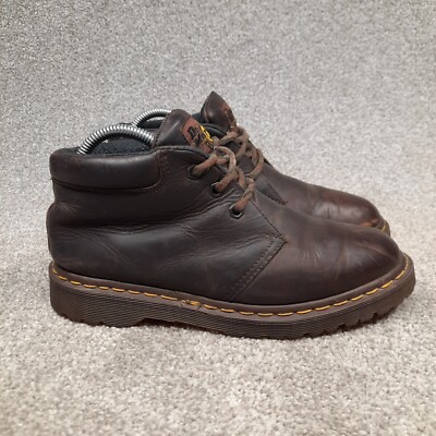 VTG Dr Martens Boots Mens Size 6 Brown 8057 Made In England Leather Chukka Boots VTG Doc Dr Martens 8057 Made in England 3 eyelet Chukka  main image 2