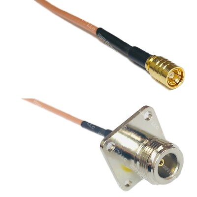 RG316 SMB FEMALE to N FLANGE FEMALE RF Cable Rapid-SHIP LOT