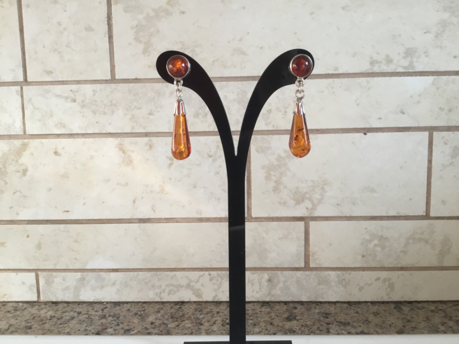 925 SOLID STERLING SILVER DANGLING DROP EARRINGS … - image 6