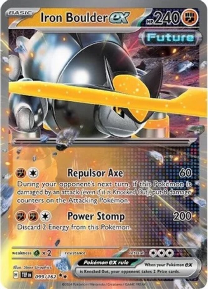 Iron Boulder ex - 099/162 - Double Rare - Near Mint