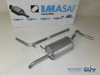 Imasaf Auspuff Set Mittelrohr+Endtopf+Anbauteile für VW Polo IV 9N 1.2 2006-2009