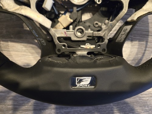 OEM Lexus IS250 IS350 F-Sport Black Grey Leather Steering Wheel - Picture 2 of 4