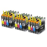 12 Ink Cartridges for Brother DCP-J562DW, MFC-J480DW, MFC-J5720DW - 3x Full Set