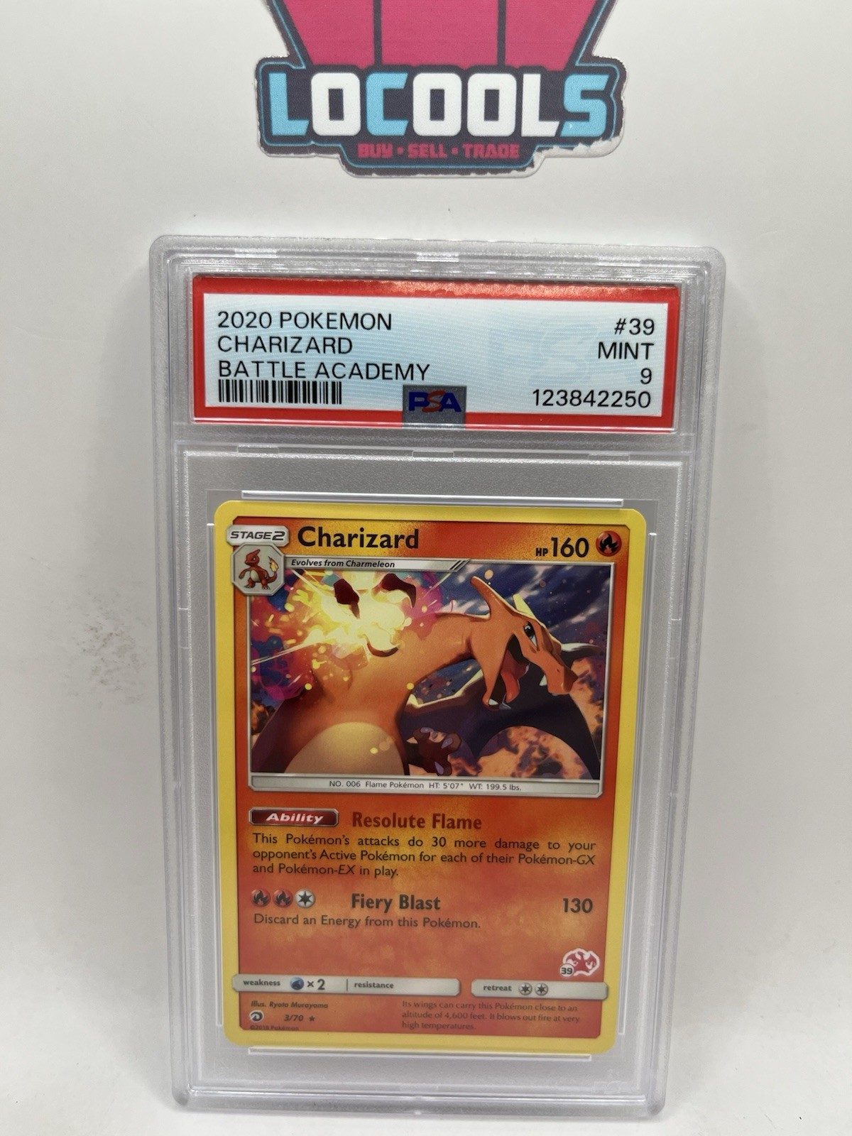 2020 POKEMON BATTLE ACADEMY #39 CHARIZARD PSA 9