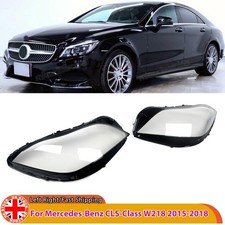 LEFT RIGHT FRONT HEADLIGHT LENS COVER FOR MERCEDES BENZ CLS W218 C218 2015-2018