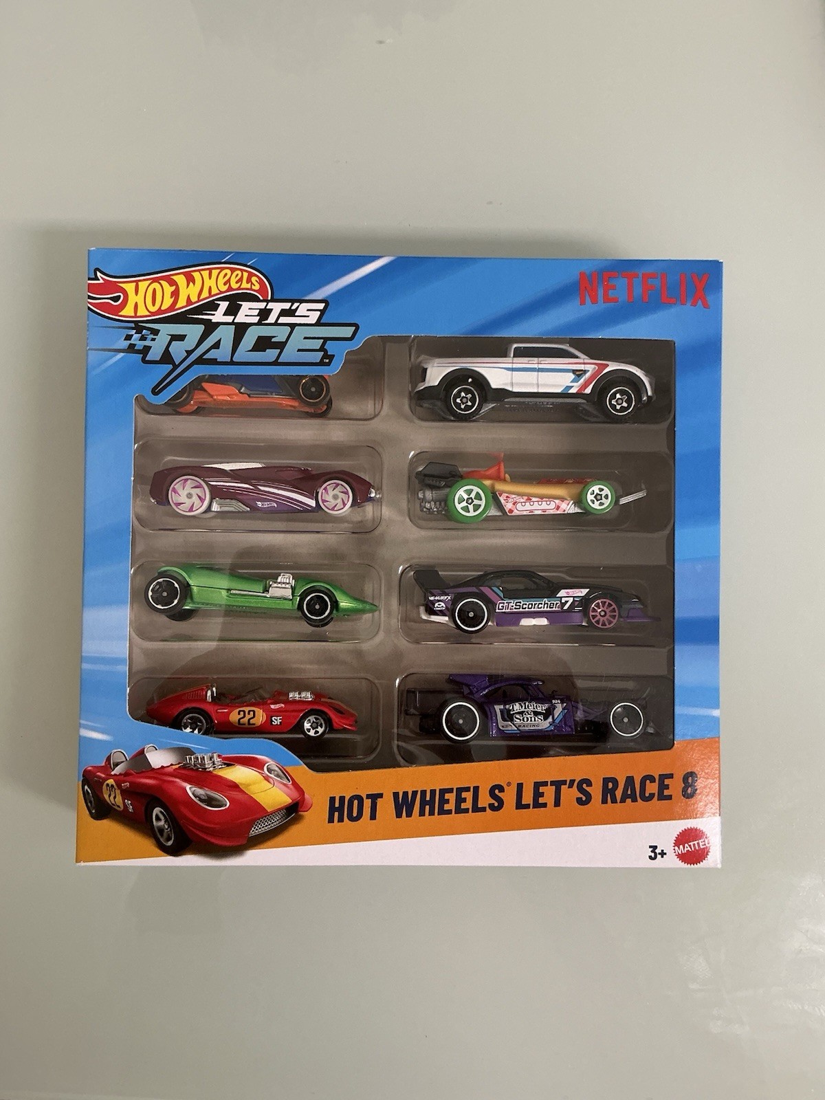 Hot Wheels Lets Race 8pk. Brand New!