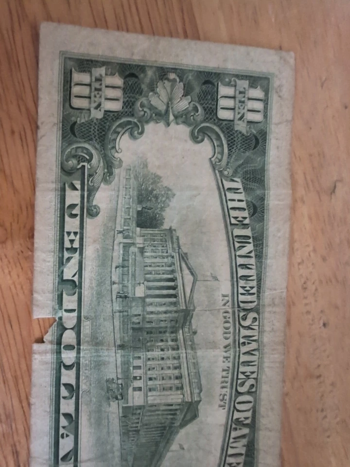 1977A Federal Reserve Bank of Virgina Ten Dollar Bill Note - Image 4 of 4