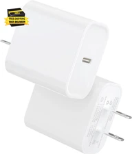 2Pack USB C Charger Block 20W,  USB-C Power Adapter - Iphone Chargers with Fast