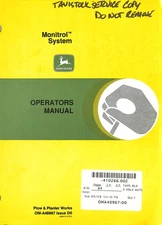 John Deere Monitrol System Operators Manual Plow & Planter Works OM-A40967