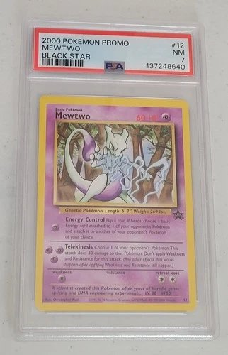 2000 POKEMON PROMO BLACK STAR #12 MEWTWO PSA 7