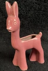Vtg Mid Century Shawnee Pottery Decorative Mauve Pink Deer Planter Succulent