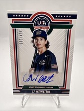 2022 Panini USA Baseball Stars Stripes USA Baseball Materials CJ Weinstein /399
