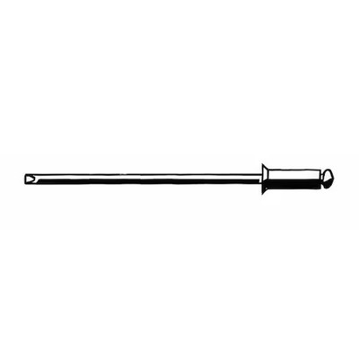 Blind Rivet, Countersunk Head, 1/8 In Dia., 17/32 In L, Steel Body, 500 Pk,