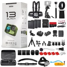 GoPro HERO13 (Forest Green) - Action Camera + 64GB Card, 50 Piece Accessory Kit