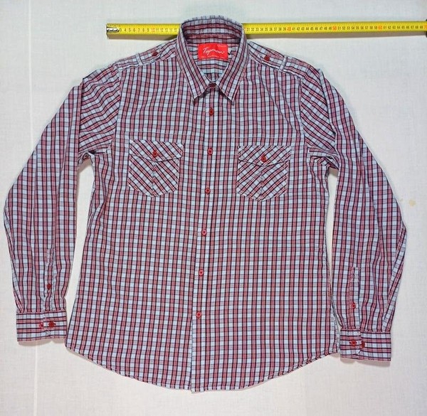 Men Topman Shirt Red Cotton 40 /L / 48