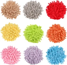 9Pcs Fuzzy Cat Ball Toys Soft Pom Balls for Kittens, 2 inch Multicolor 