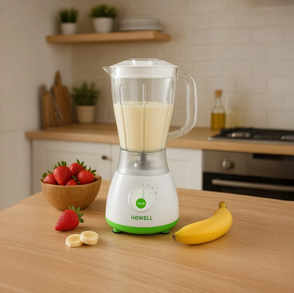 Frullatore con Bicchiere HOWELL 350W Capacità 1.5lt 4 Velocità e Lame in Acciaio - Immagine 4 di 4