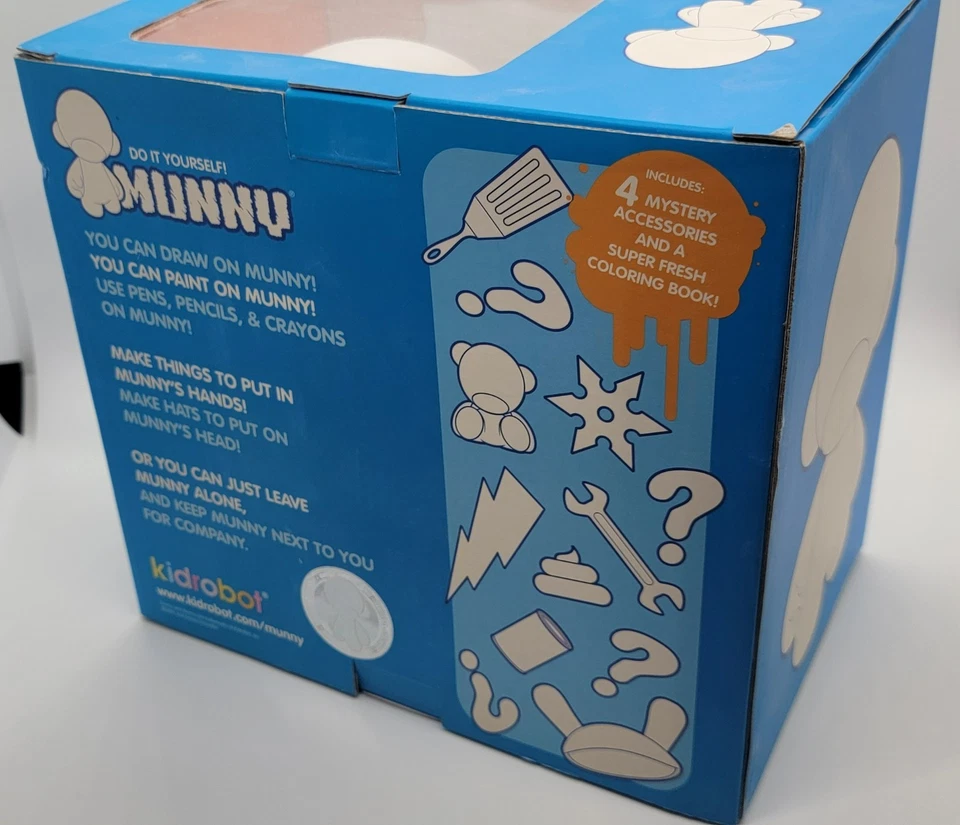 DIY Kidrobot 8" Munny White Blank Customize Do It Yourself Accessories Vinyl Art - Image 4 of 4