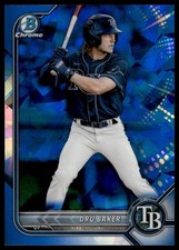 2022 Bowman Draft Sapphire Edition #BDC-158 Dru Baker Tampa Bay Rays NM+