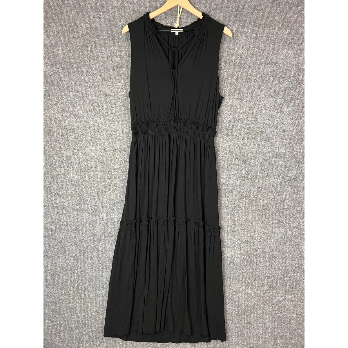 black dress with chiffon Tuckernuck Black Cape Chiffon Mayfield Dress Black / M main image 0