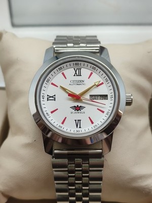 Citizen Automatik Mechanische Herrenuhr Edelstahl Weißes Zifferblatt