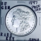 1897 BU GEM MORGAN SILVER DOLLAR UNC MS+++ U.S. MINT RARE COIN 8858