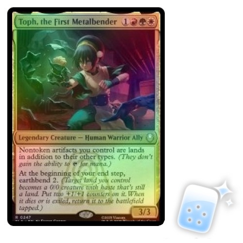 toph mtg card FOIL TOPH, THE FIRST METALBENDER Avatar: The Last Airbender TLA Magic MTG  CARD
