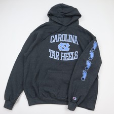 UNC North Carolina Tar Heels Hoodie Mens XL Charcoal Champion Fleece Sleeve Logo