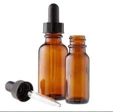 2oz Amber Glass Bottle with Black Dropper - Premium Quality ***Select QUANTITY