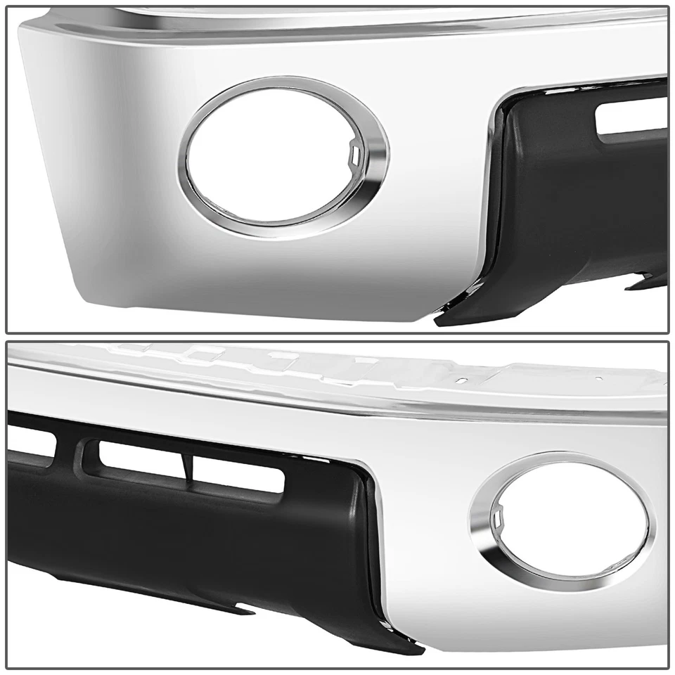 Front Chrome Bumper Face Bar+Lower Valance For 10-13 Toyota Tundra w/o Sensor - Image 3 of 4
